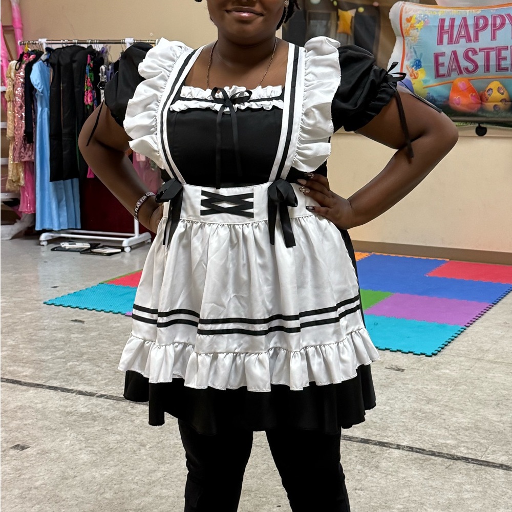 Women's Black and White Maid Costume